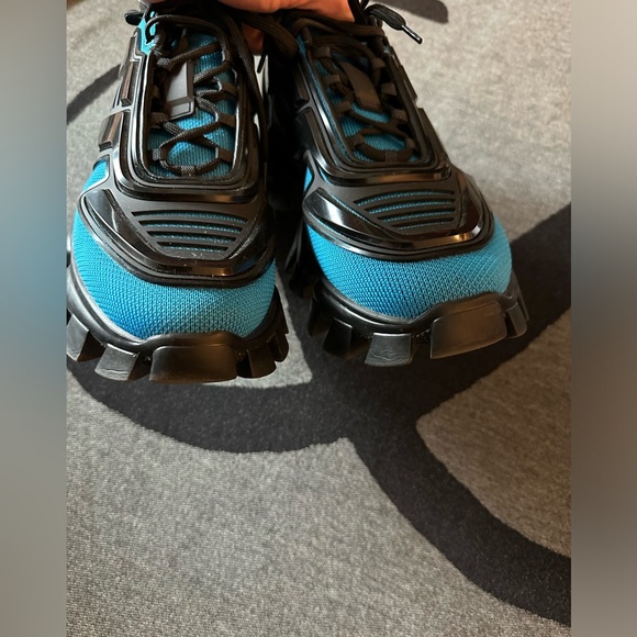 Prada Men's Cloudbust Thunder Lug-sole Trainer Sneakers Blue/Black - Picture 5 of 10